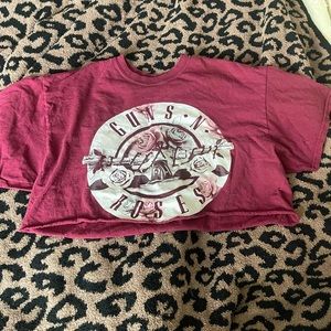 Guns N’ Roses graphic tee womens XL cropped